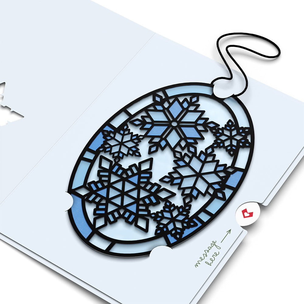 Dazzling Snowflakes Suncatcher Card