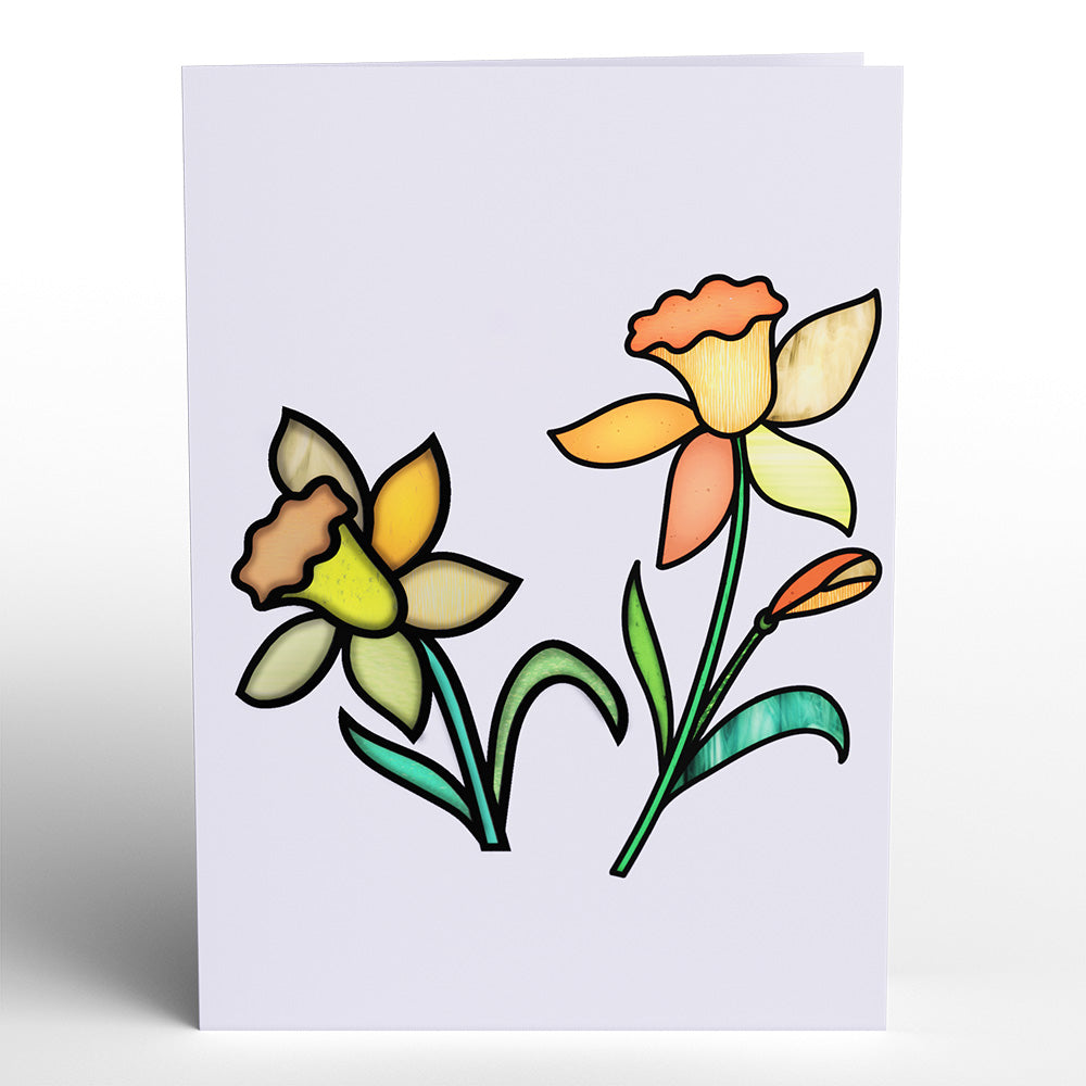 Everlasting Daffodil Suncatcher Card