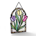 Shimmering Tulips Suncatcher Card