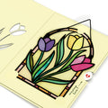 Shimmering Tulips Suncatcher Card