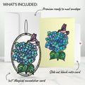 Blooming Hydrangeas Suncatcher Card