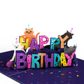Playful Cats Birthday Pop-Up Card