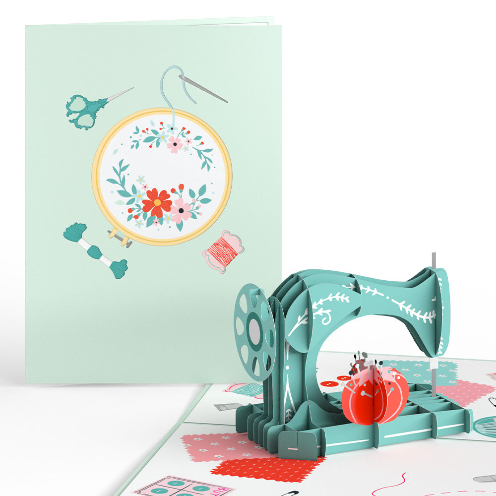 Classic Sewing Machine Pop-Up Card