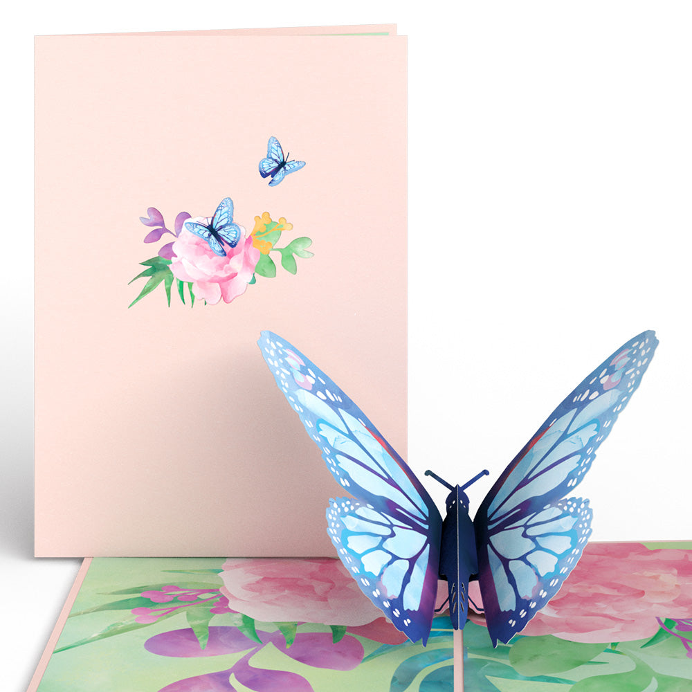 Blue Morpho Butterfly Pop-Up Card