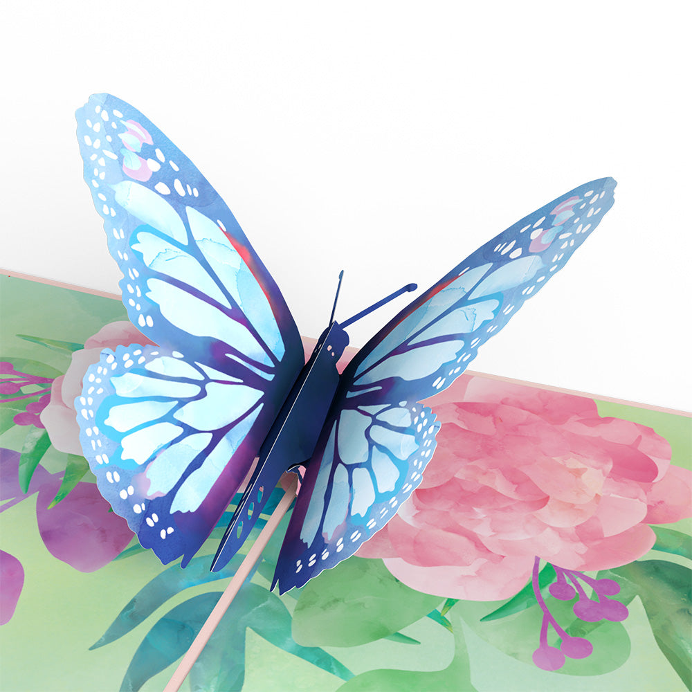 Blue Morpho Butterfly Pop-Up Card