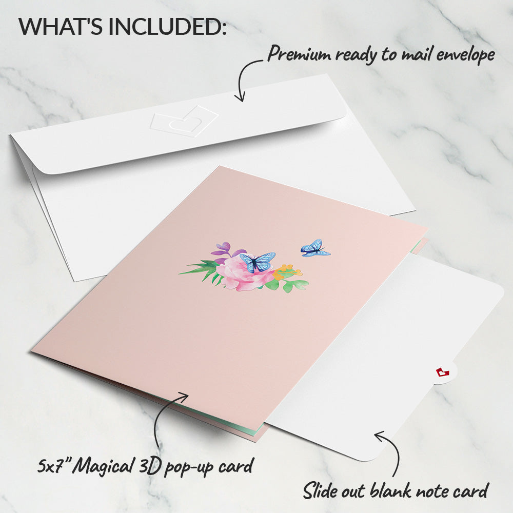 Blue Morpho Butterfly Pop-Up Card