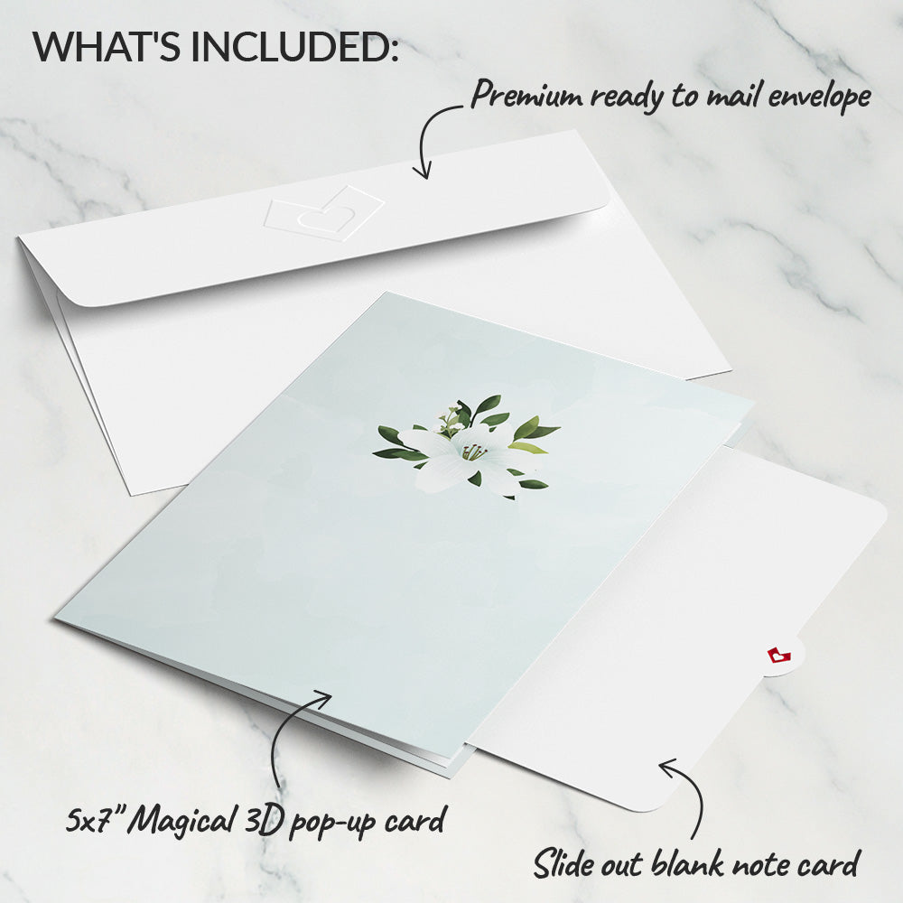 Cross with Lilies Pop-Up Card