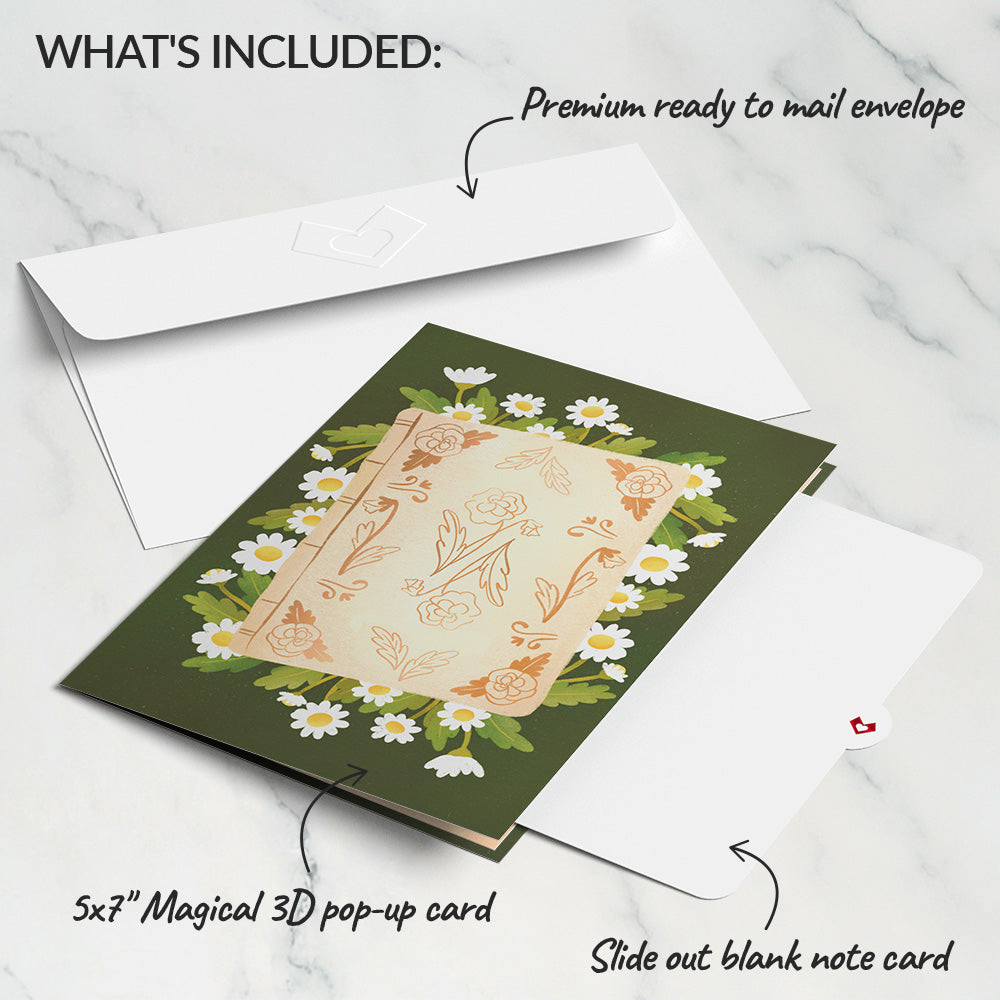 Ornate Books Pop-Up Card