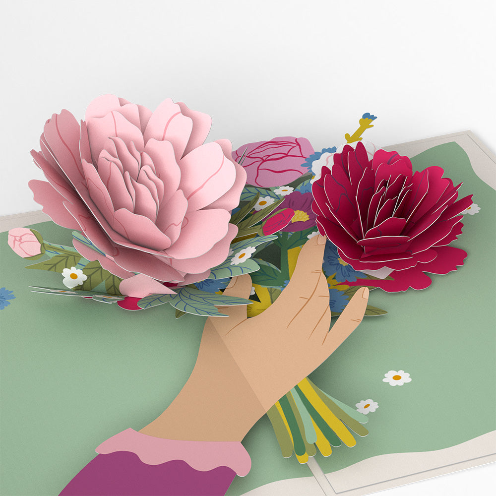 Charming Flower Bunch Pop-Up Card