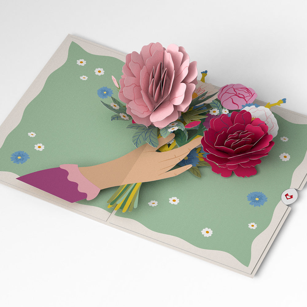 Charming Flower Bunch Pop-Up Card