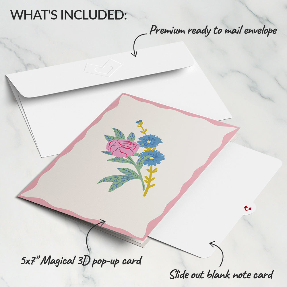 Charming Flower Bunch Pop-Up Card