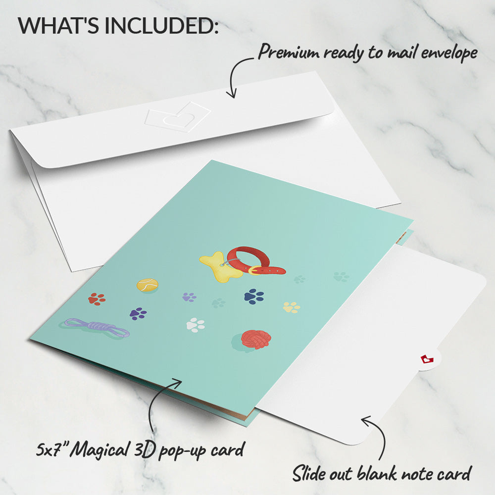 Playful Dog Pop-Up Card