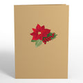 Poinsettia Flower Basket Pop-Up Card