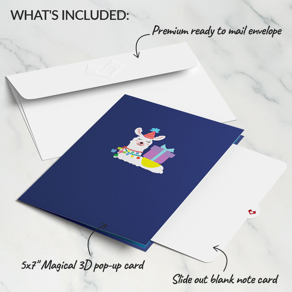 Party Llama Pop-Up Card