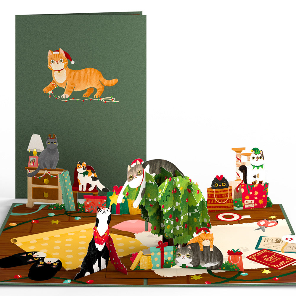 Christmas Cats Pop-Up Card