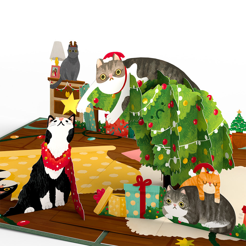 Christmas Cats Pop-Up Card