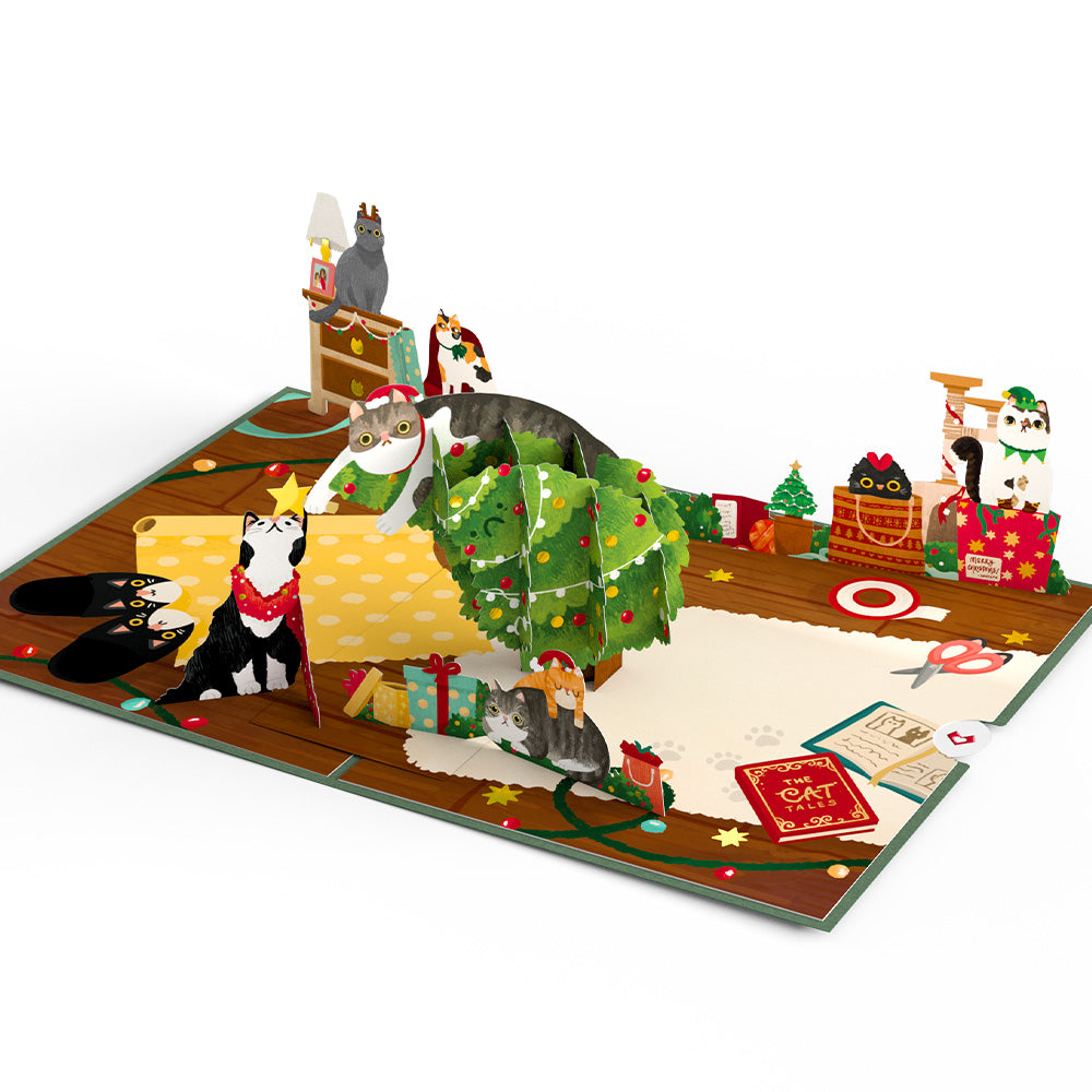 Christmas Cats Pop-Up Card