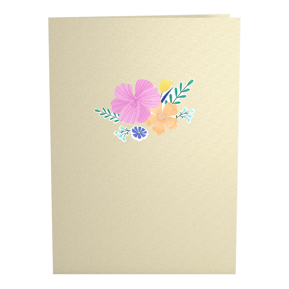 Colorful Blooms Basket Pop-Up Card