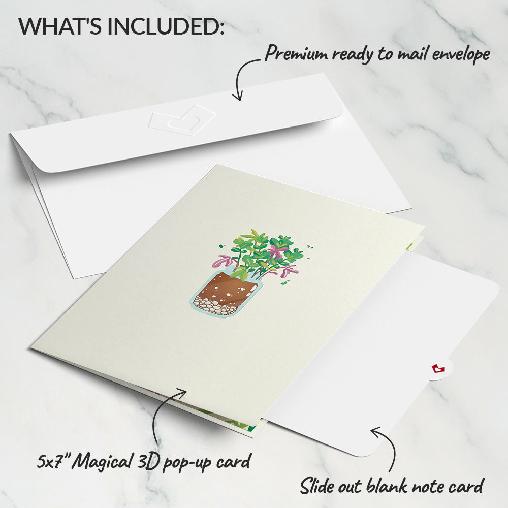 Birthday Houseplants Pop-Up Card