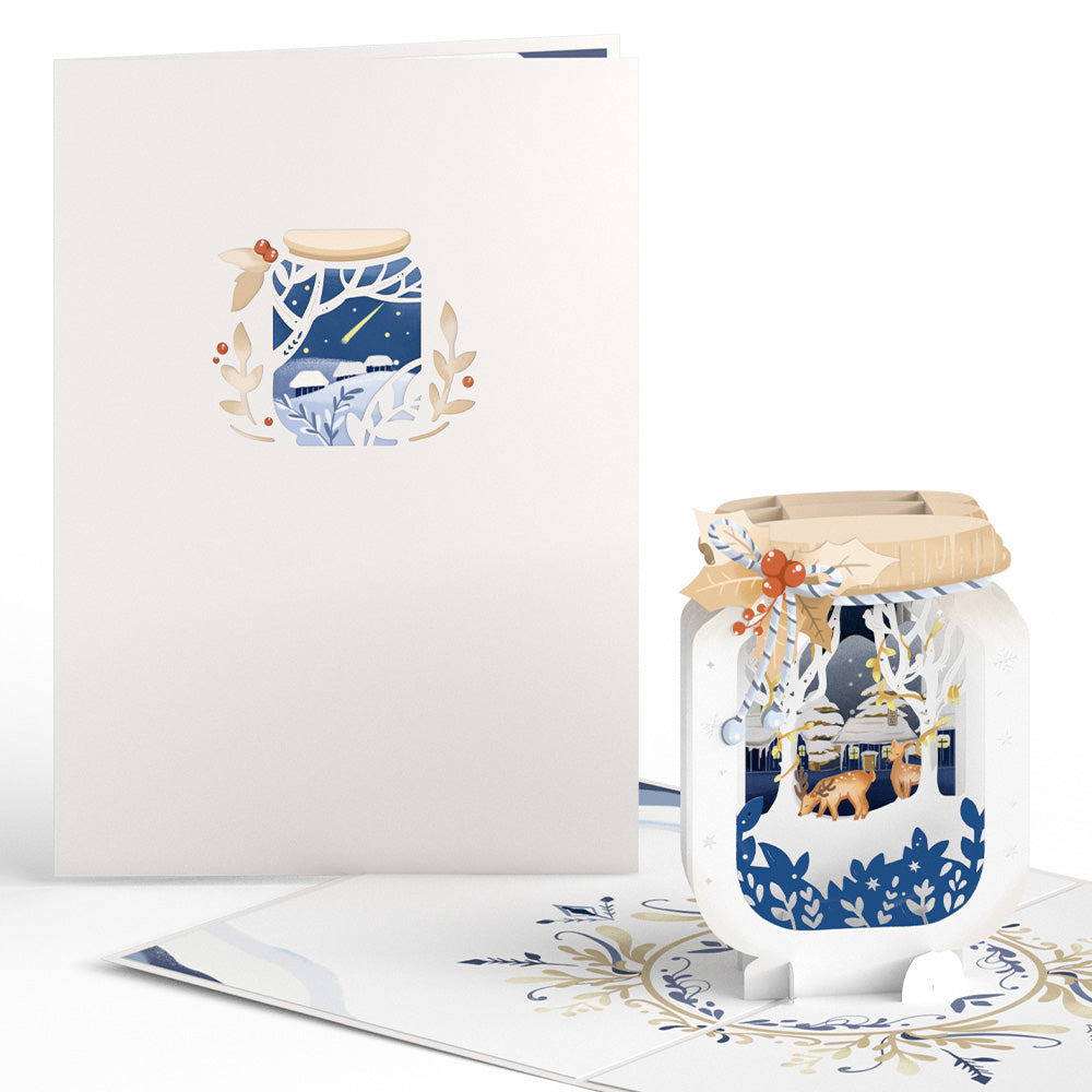 Snowy Winter Jar Pop-Up Card