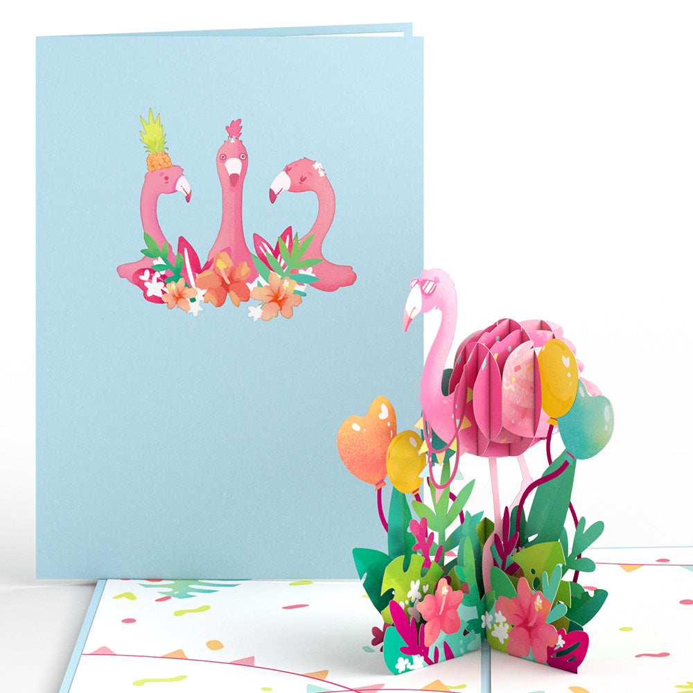 Party Flamingo Pop-up Card