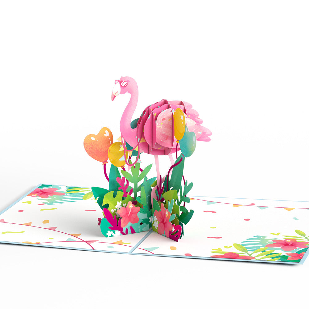 Party Flamingo Pop-up Card