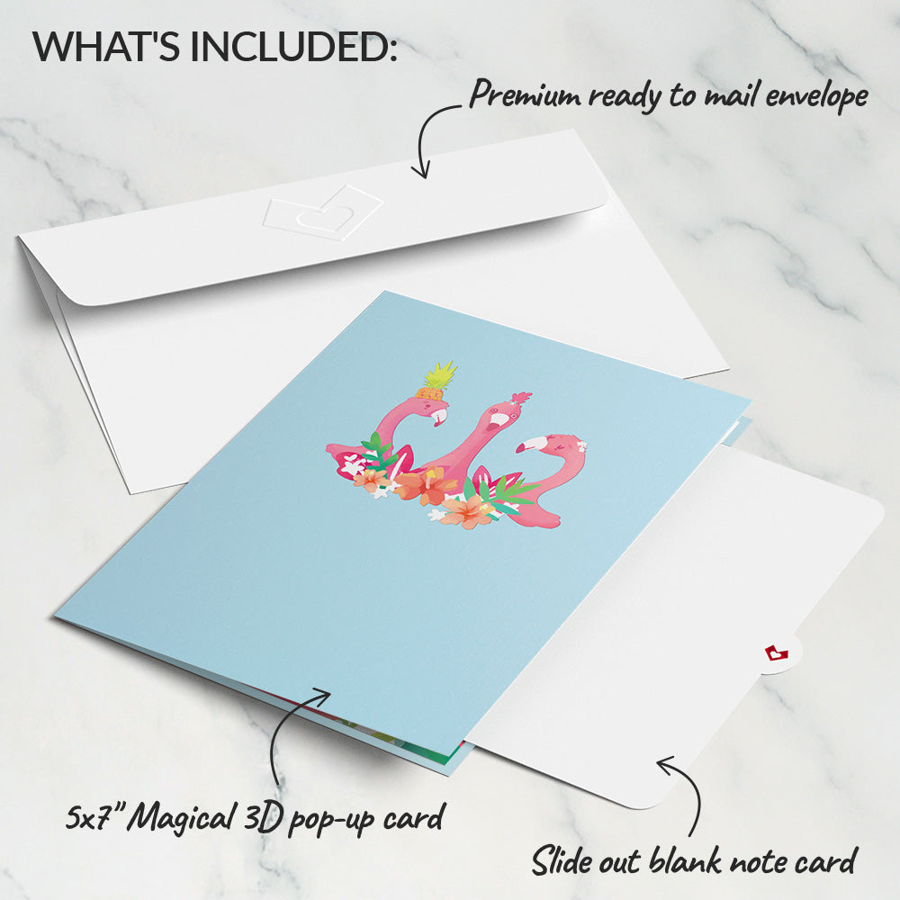 Party Flamingo Pop-up Card