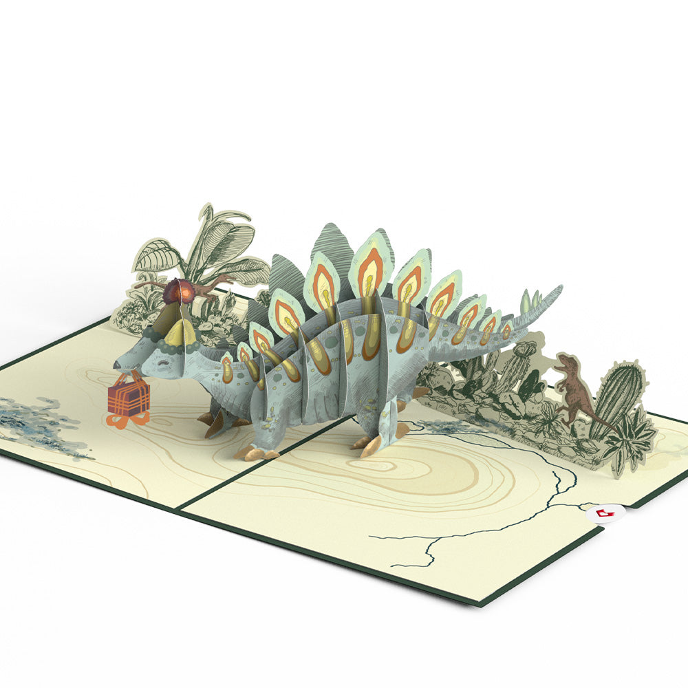 Stegosaurus Birthday Pop-Up Card