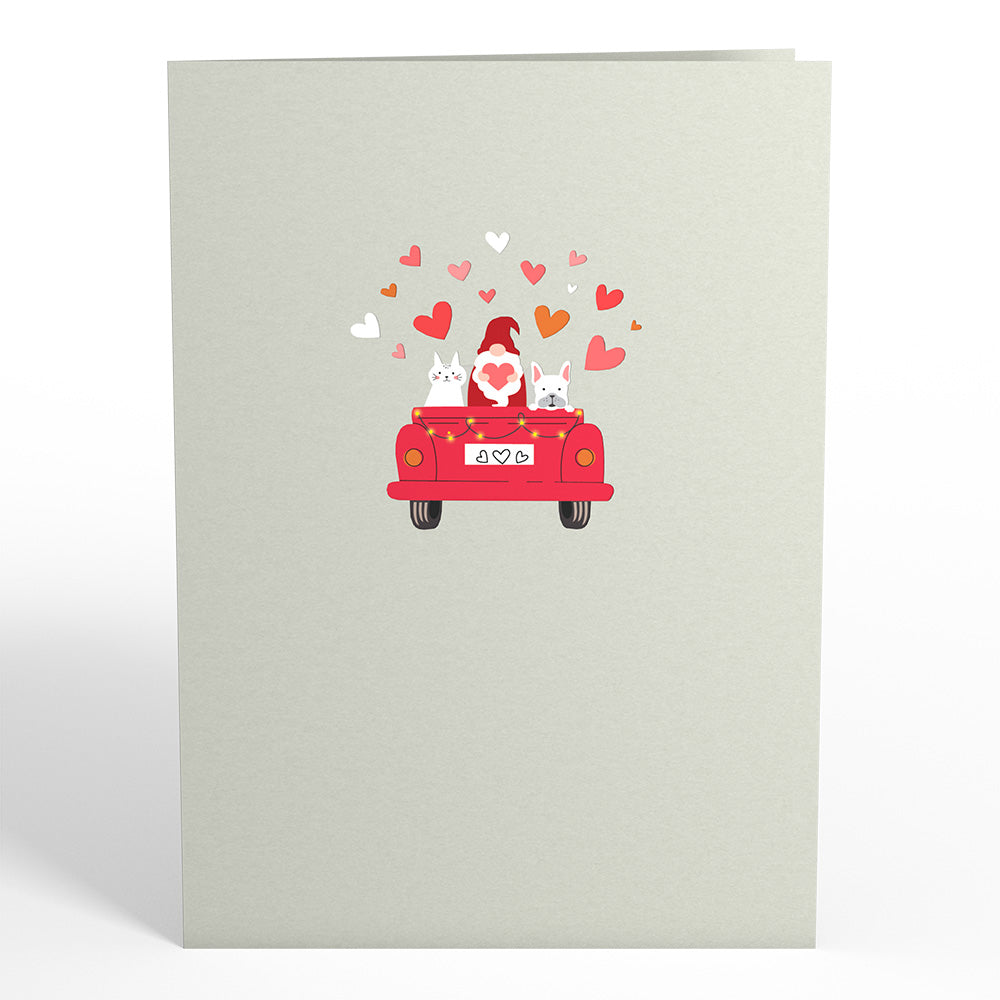 Gnome Love Truck Pop-Up Card