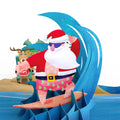 Surfing Santa Pop-Up Card
