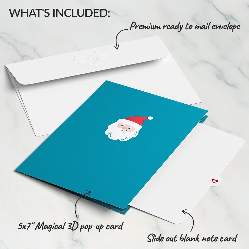 Santa with Christmas Tree Pop-Up Card