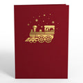 Santa Christmas Train Ride Pop-Up Card