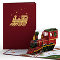 Santa Christmas Train Ride Pop-Up Card