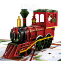 Santa Christmas Train Ride Pop-Up Card
