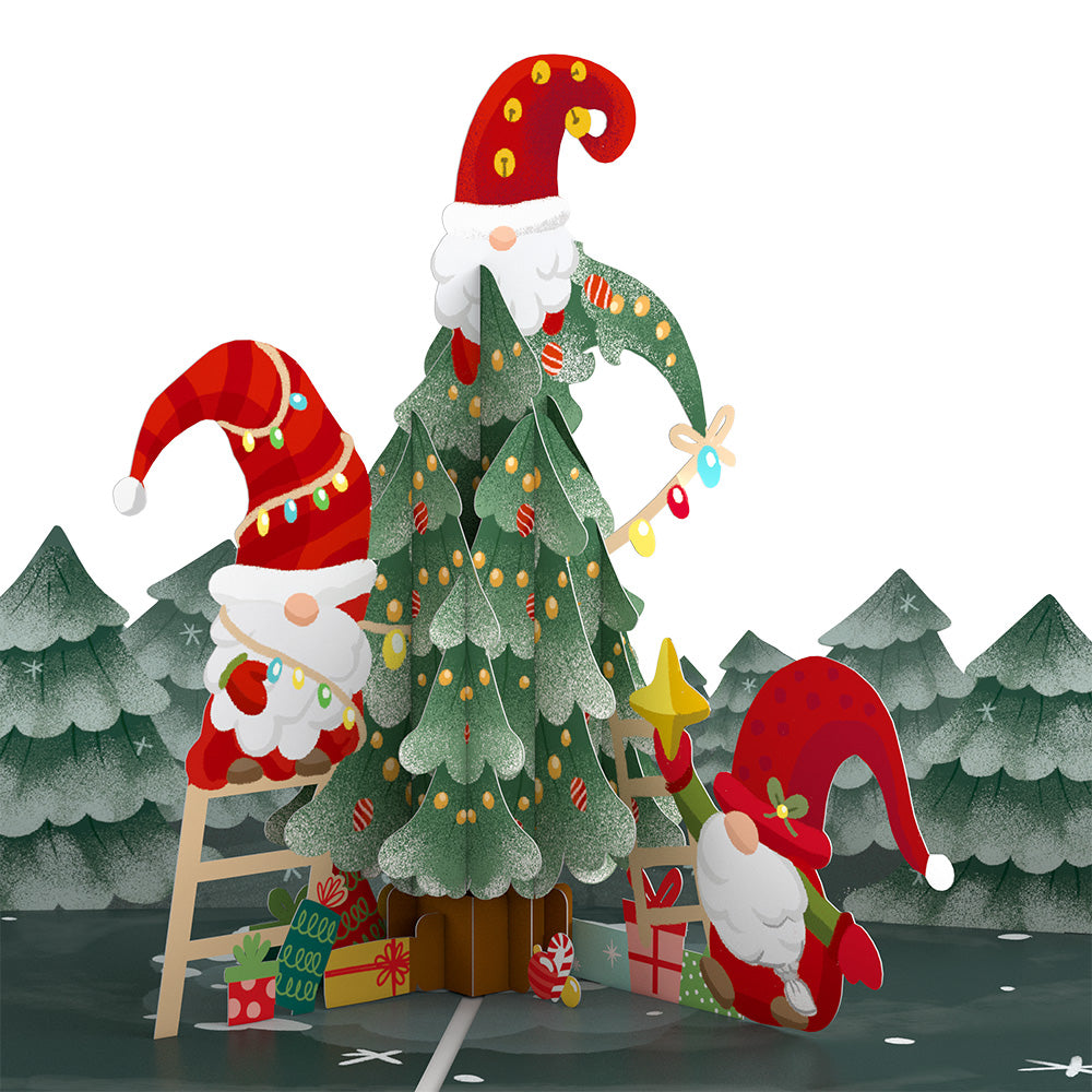 Merry Gnome Christmas Tree Pop-Up Card