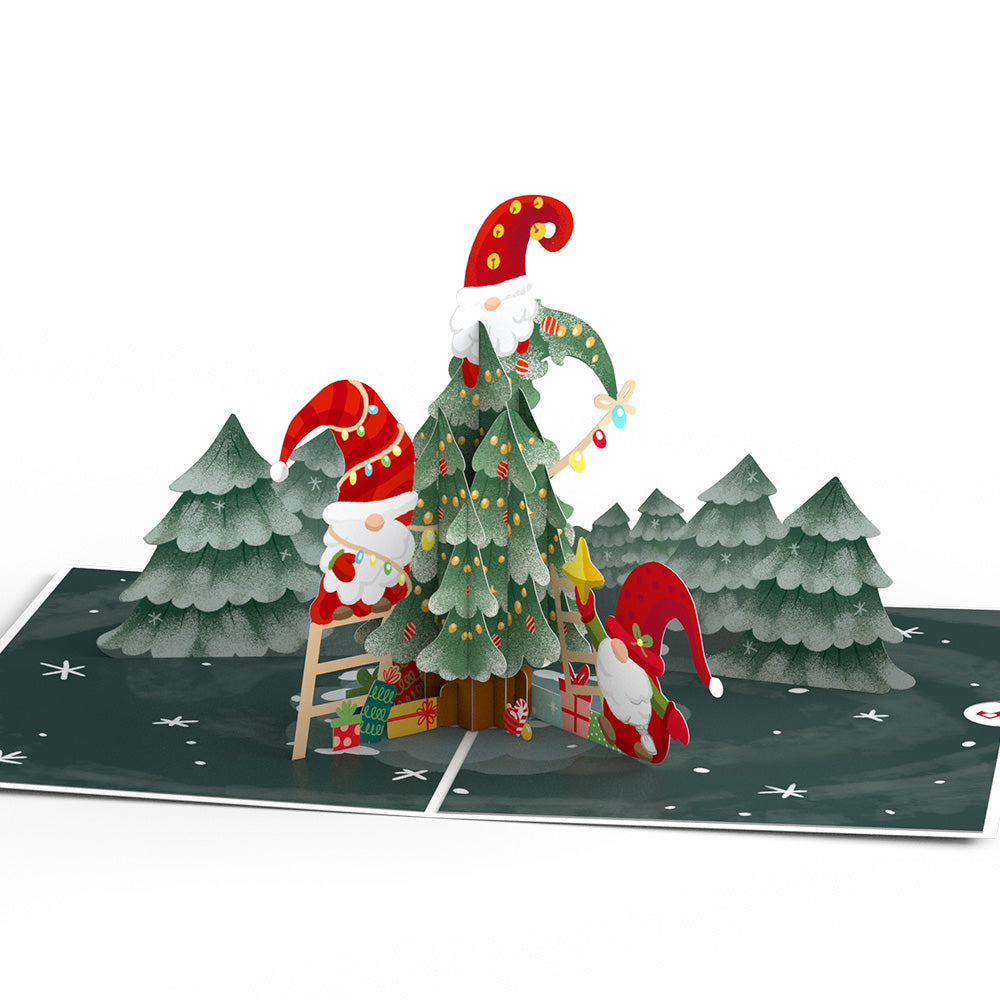 Merry Gnome Christmas Tree Pop-Up Card
