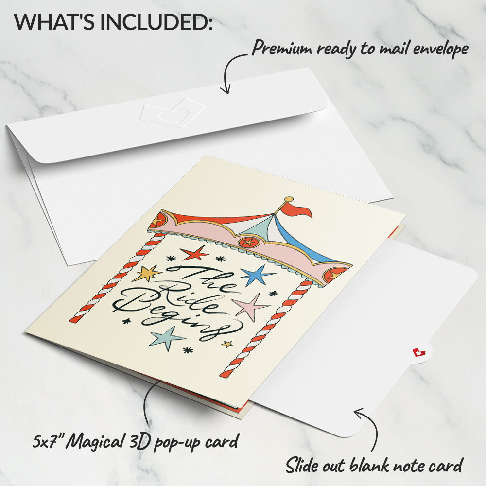 Congrats on Your Little One Carousel Pop-Up Card