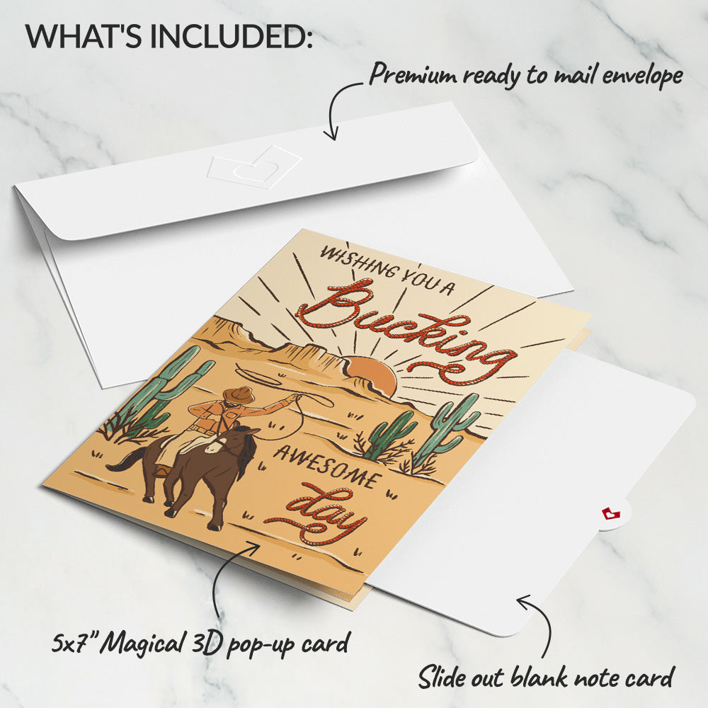 Bucking Awesome Day Pop-Up Card