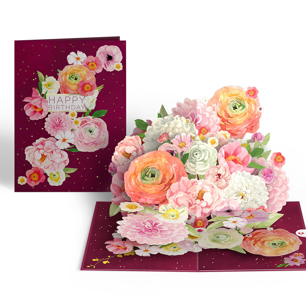 Blush Blooms Birthday Pop-Up Card