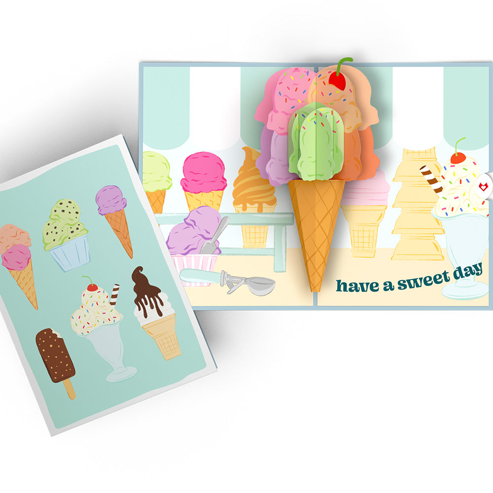 Sweet Day Ice Cream Pop-Up Card