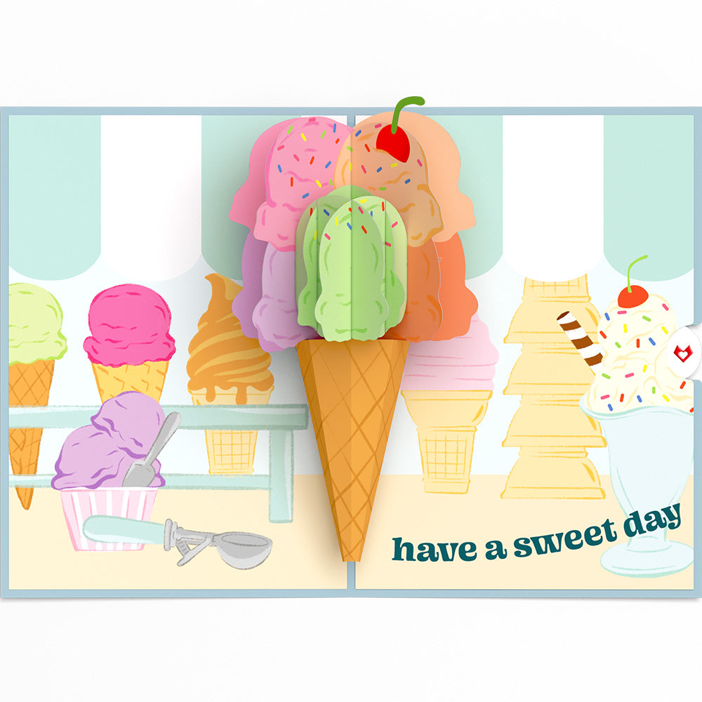Sweet Day Ice Cream Pop-Up Card