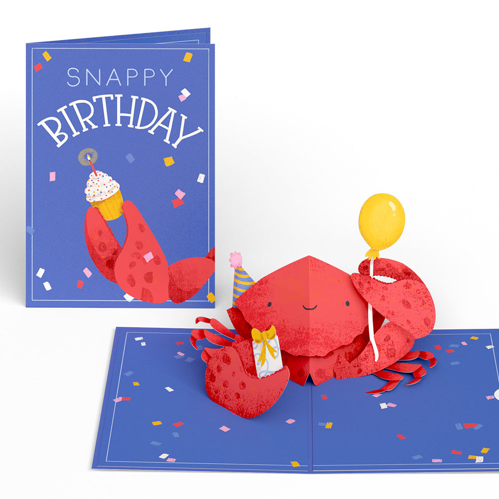 Snappy Birthday Crab Pop-Up Card