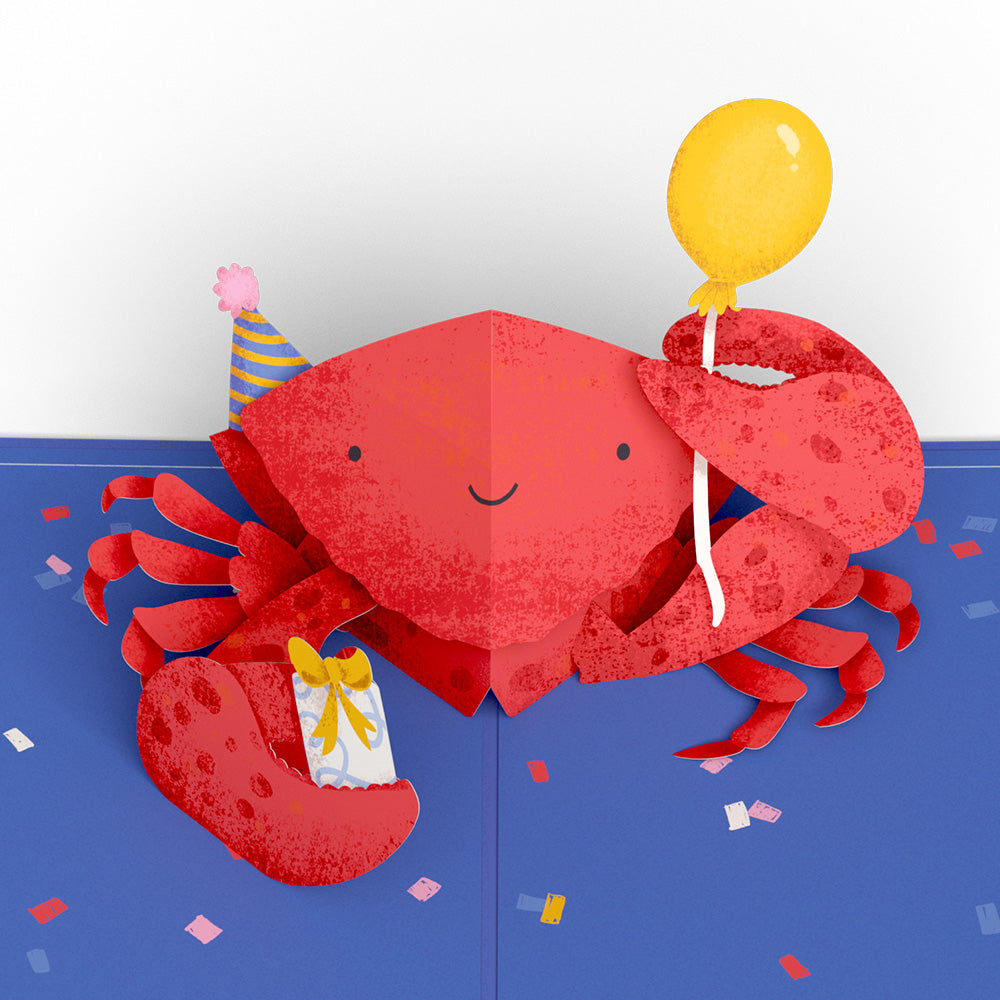 Snappy Birthday Crab Pop-Up Card