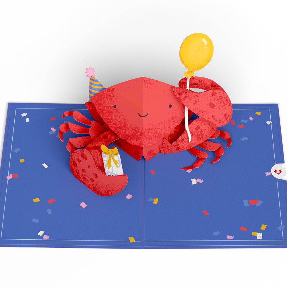 Snappy Birthday Crab Pop-Up Card