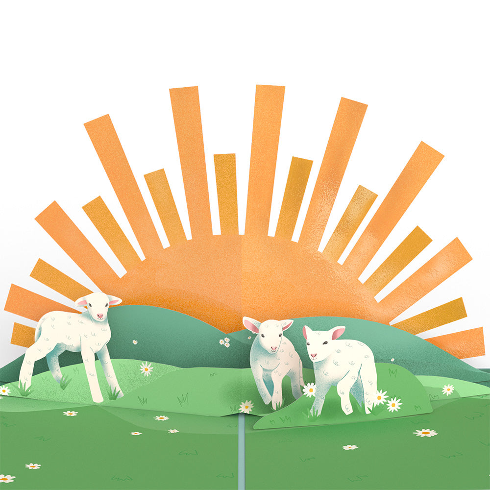 Happy Easter Lambs Pop-Up Card
