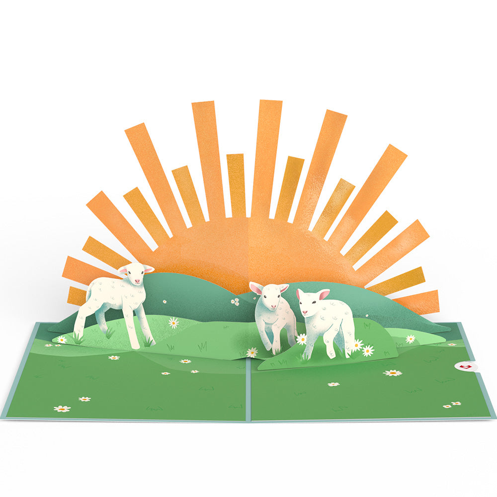 Happy Easter Lambs Pop-Up Card
