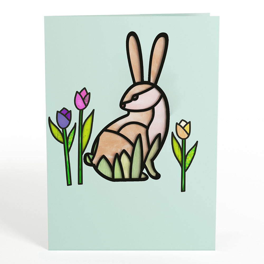Springtime Bunny Suncatcher Card
