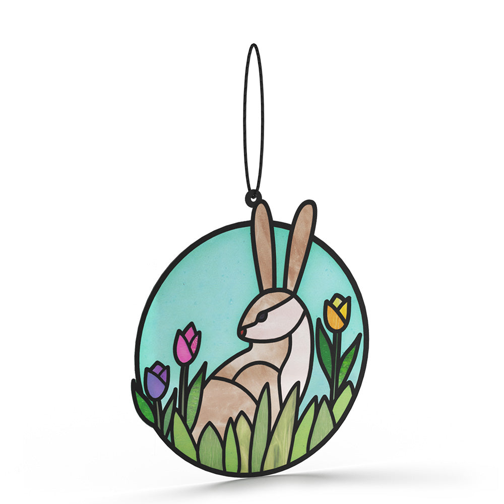 Springtime Bunny Suncatcher Card