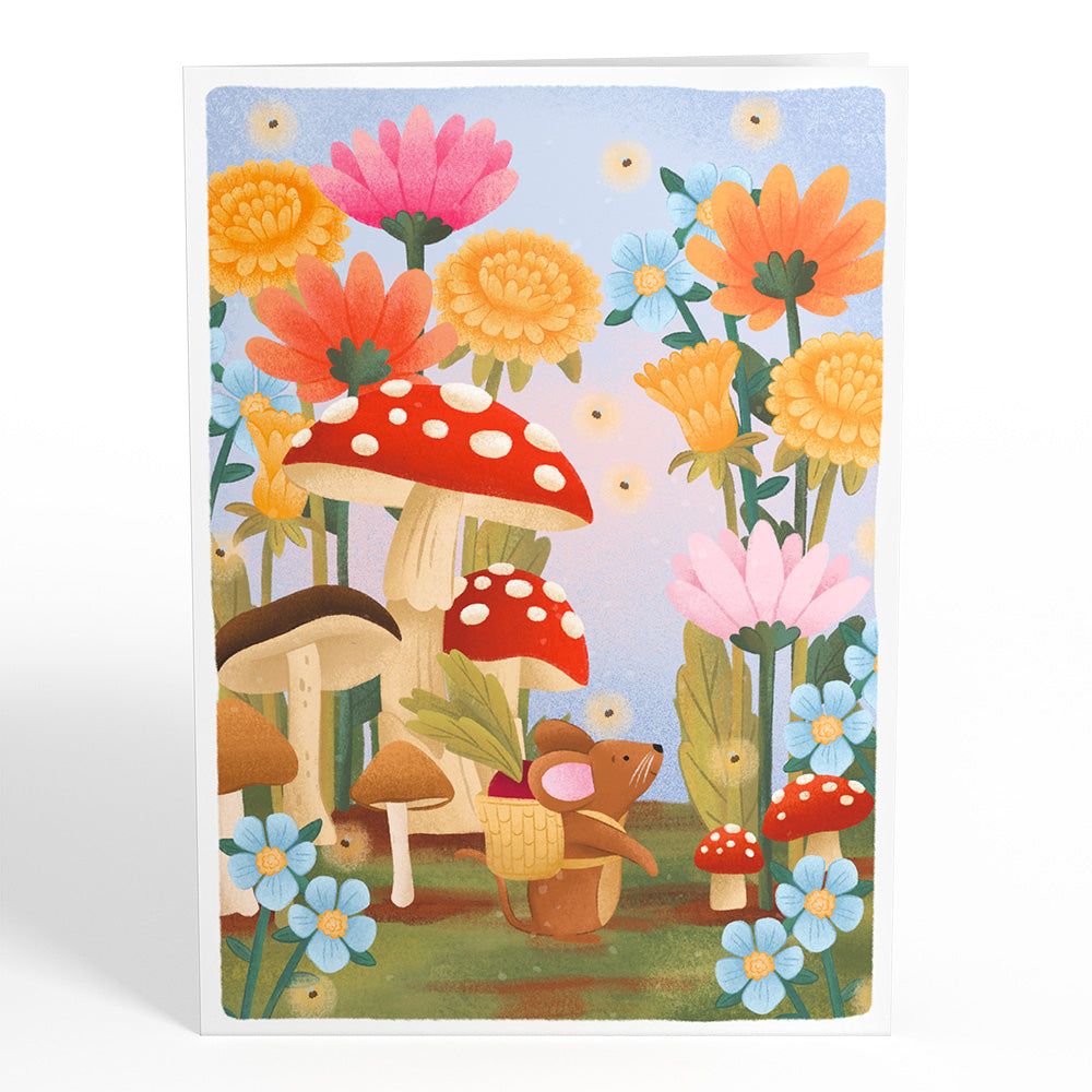 Woodland Critter Village Pop-Up Card