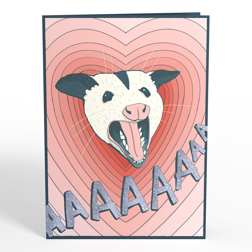 Life Without You Is Trash Possums Pop-Up Card